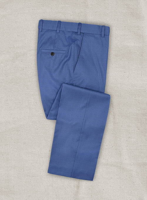 Power Blue Wool Pants - StudioSuits