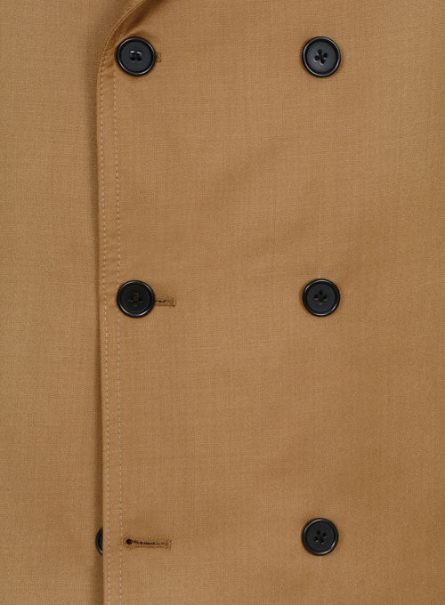 Power Tan Wool Camry Style Jacket - StudioSuits