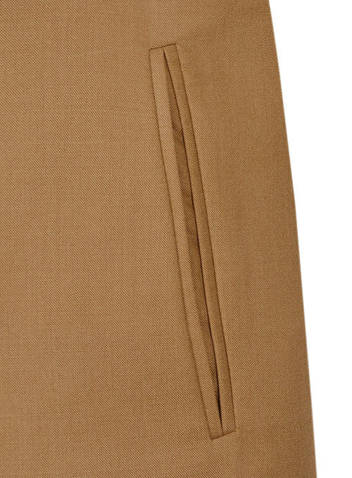 Power Tan Wool Camry Style Jacket - StudioSuits