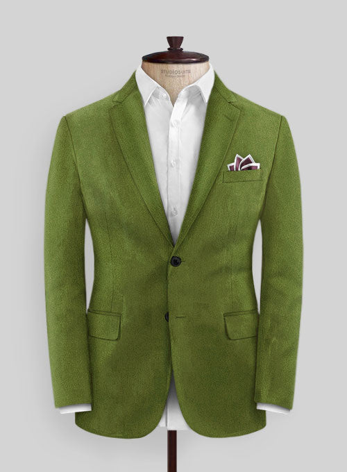 Princely Green Velvet Jacket - StudioSuits