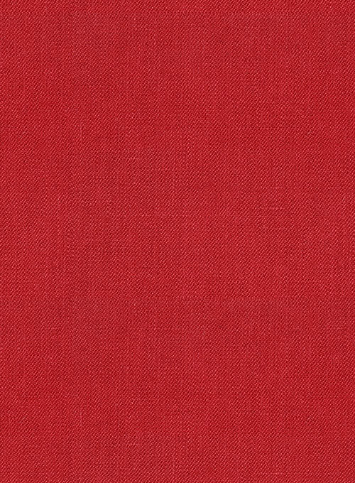 Pure Red Linen Roma Sports Jacket - StudioSuits