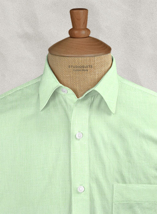 Pure Ocean Green Linen Shirt