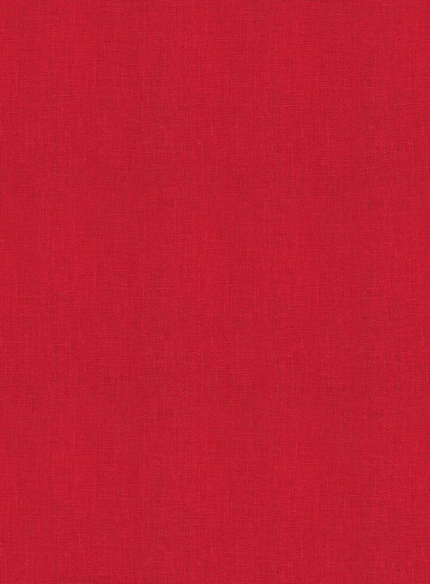 Pure Red Linen Pants - StudioSuits