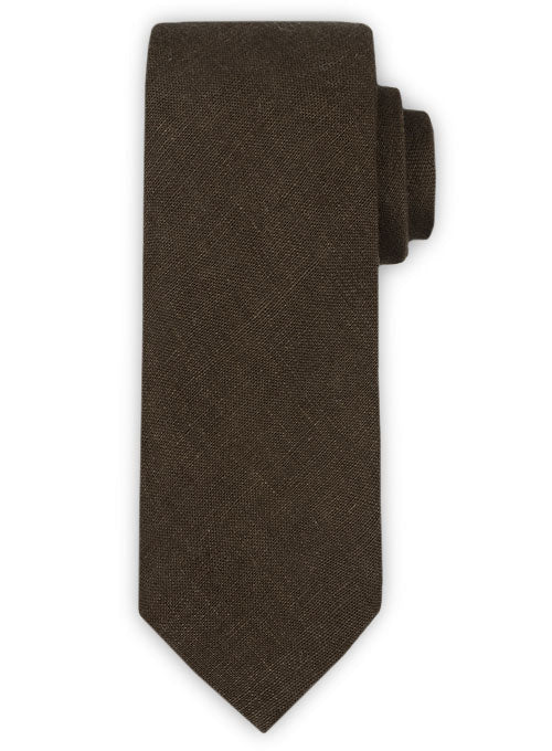Linen Tie - Pure Rich Brown - StudioSuits