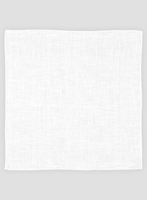 Linen Pocket Square - Pure White - StudioSuits