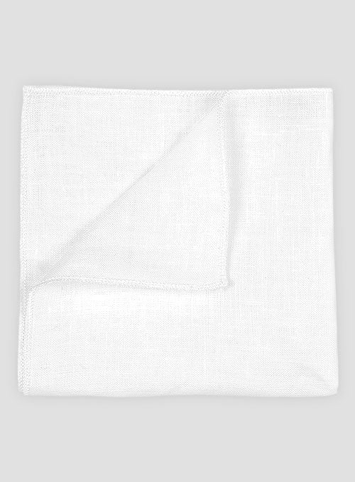 Linen Pocket Square - Pure White - StudioSuits