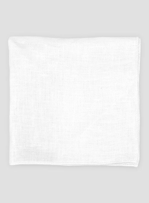 Linen Pocket Square - Pure White - StudioSuits