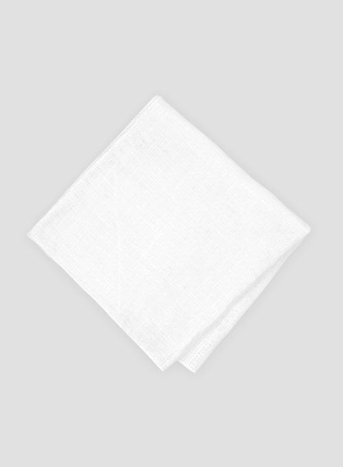 Linen Pocket Square - Pure White - StudioSuits