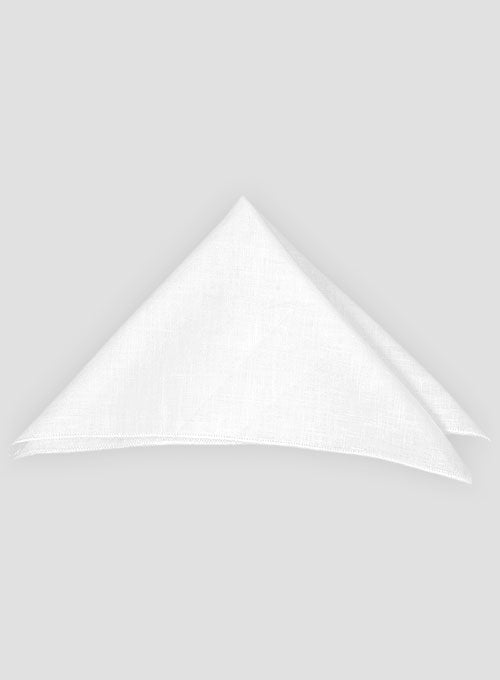 Linen Pocket Square - Pure White - StudioSuits