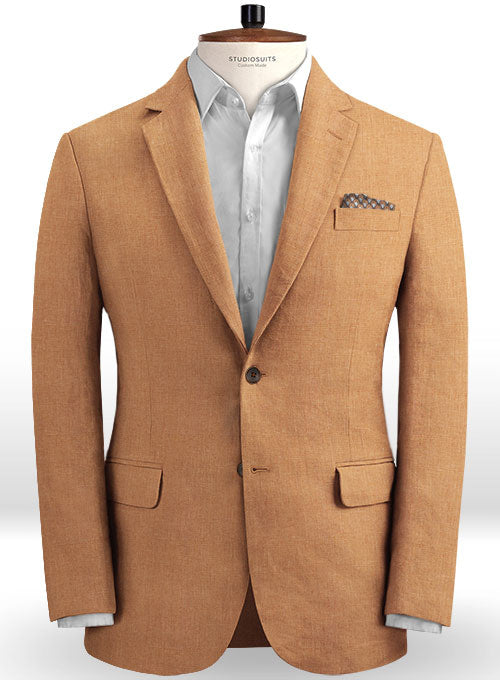 Pure Zod Orange Linen Suit - StudioSuits