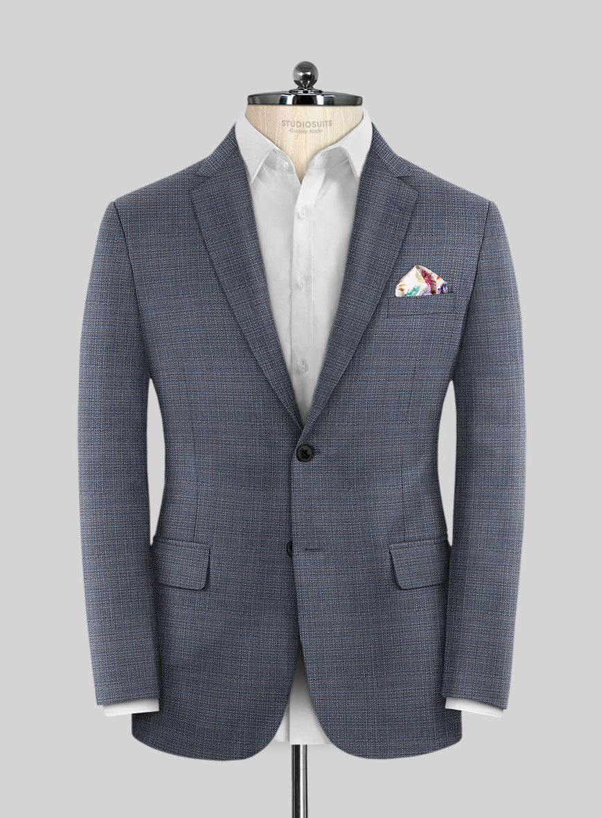 Reda Arijo Blue Wool Jacket - StudioSuits