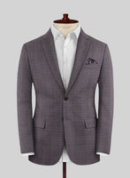 Reda Arijo Maroon Wool Jacket - StudioSuits