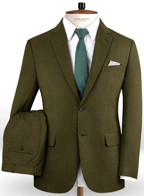 Reda Army Green Pure Wool Suit - StudioSuits