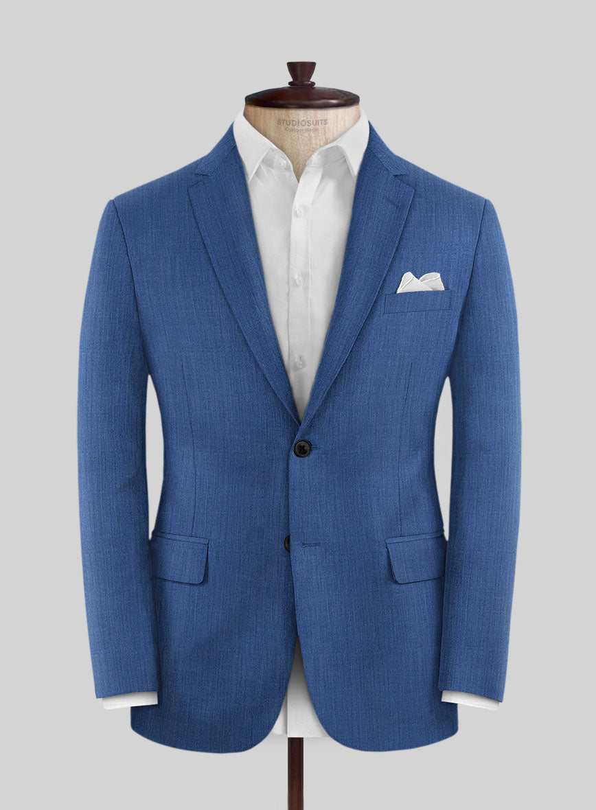 Reda Artic Blue Wool Jacket - StudioSuits
