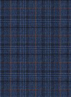 Reda Azul Blue Checks Wool Suit - StudioSuits