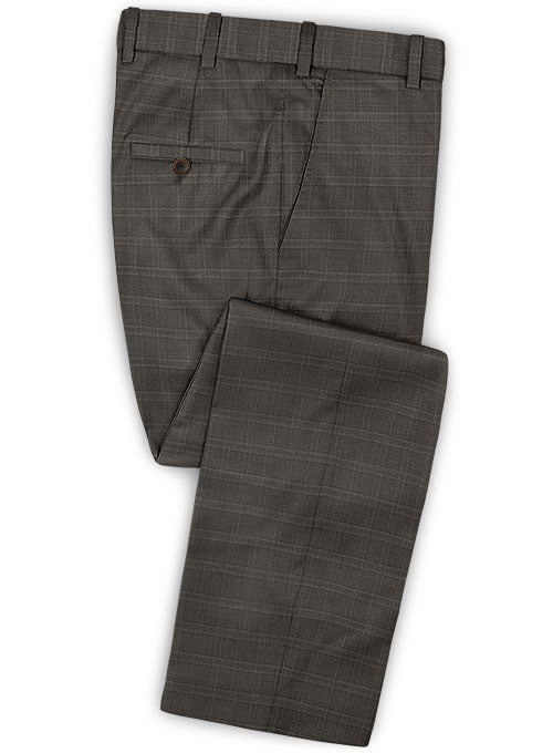 Reda Birca Brown Wool Pants - StudioSuits