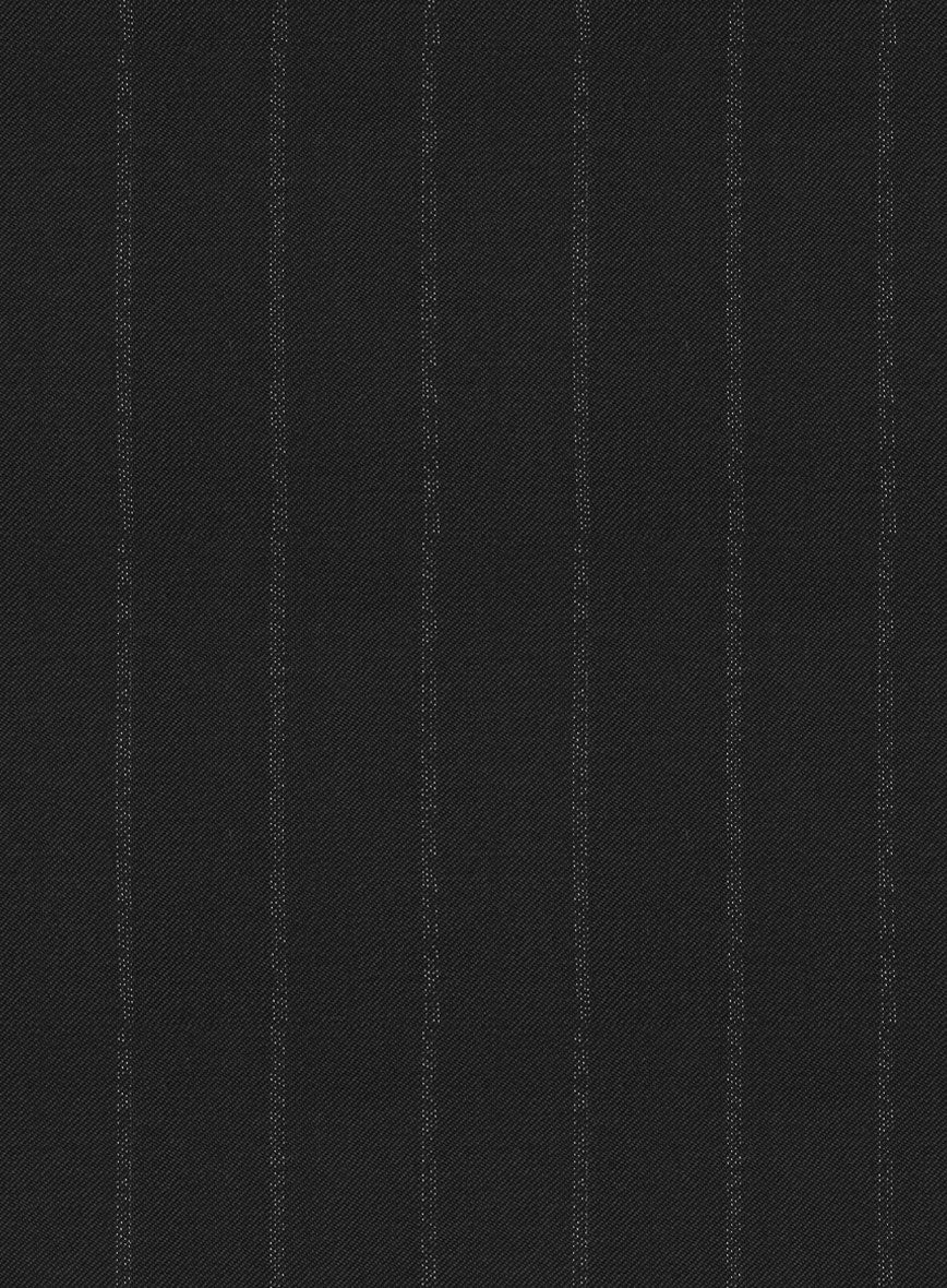 Reda Black Stripes Wool Jacket - StudioSuits