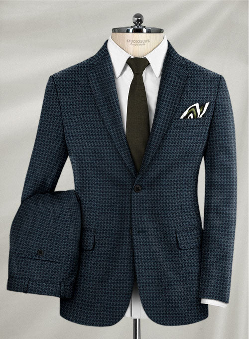 Reda Blue Cerez Tweed Suit - StudioSuits