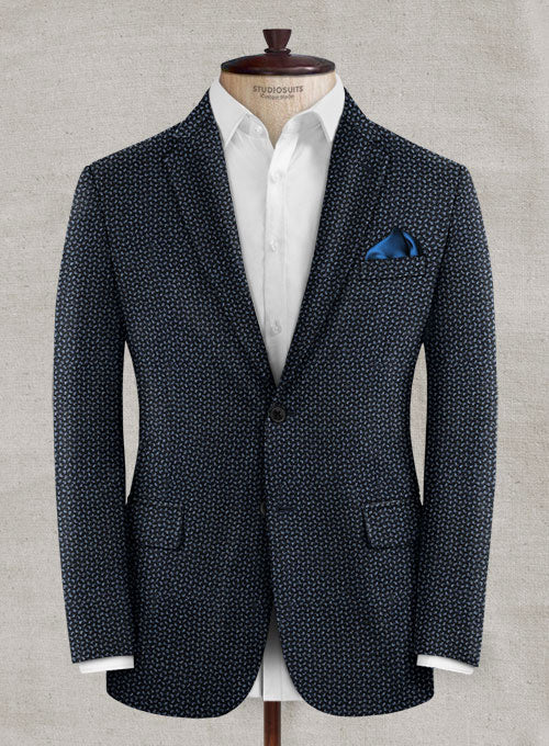 Reda Blue Quini Tweed Jacket - StudioSuits
