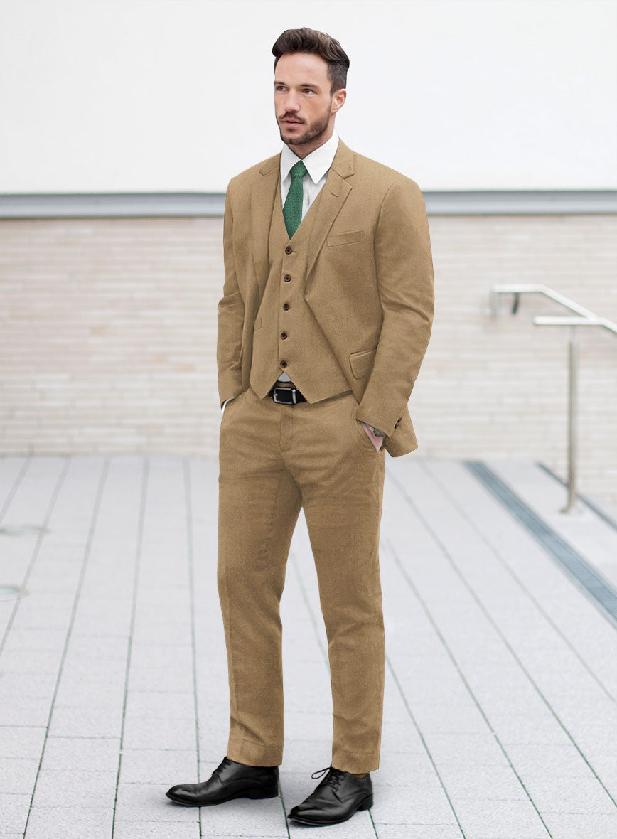 Reda British Khaki Wool Suit - StudioSuits