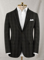 Reda Brown Black Checks Wool Suit - StudioSuits