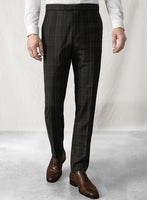 Reda Brown Black Checks Wool Suit - StudioSuits