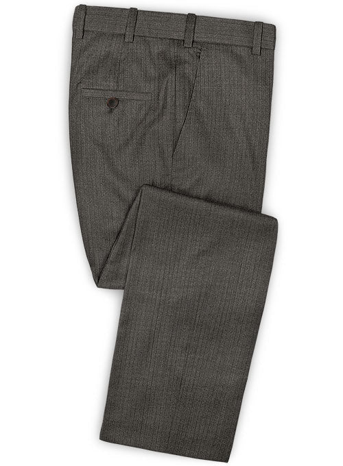Reda Carfa Brown Wool Pants - StudioSuits