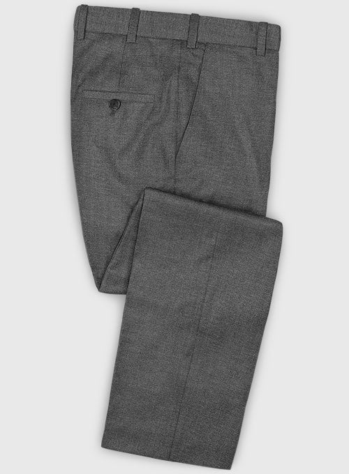 Reda Cashmere Mid Gray Wool Pants - StudioSuits