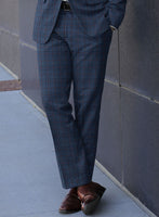 Reda Chambray Blue Checks Wool Suit - StudioSuits