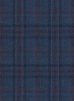 Reda Chambray Blue Checks Wool Suit - StudioSuits