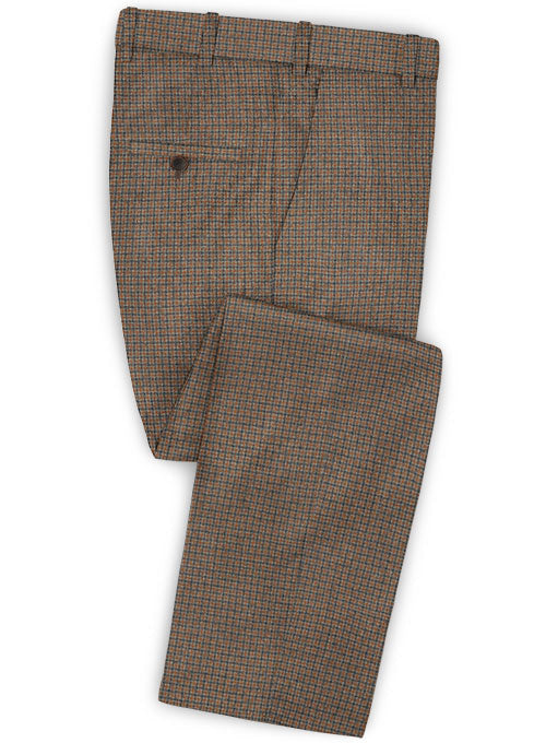 Reda Classic Tan Wool Pants - StudioSuits