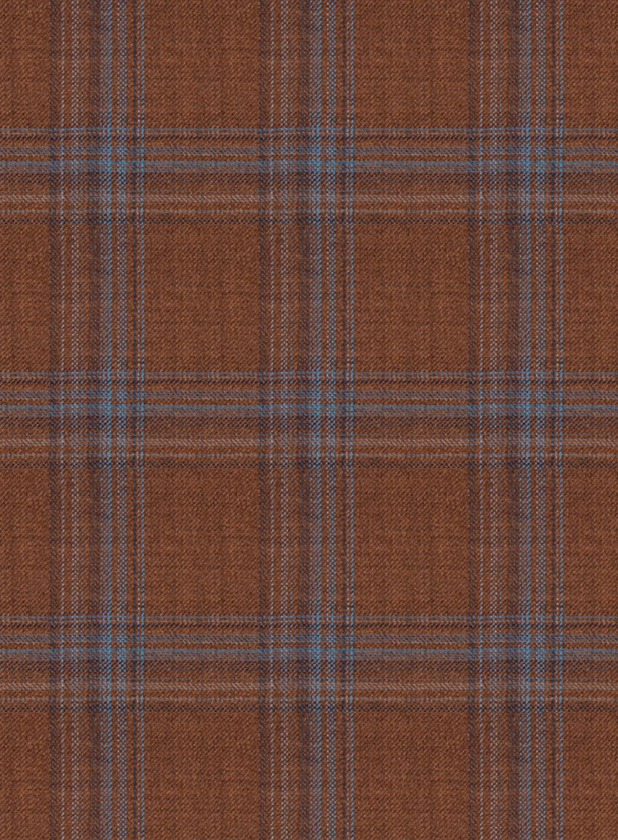 Reda Cumin Brown Checks Wool Jacket - StudioSuits