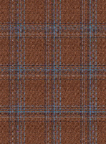 Reda Cumin Brown Checks Wool Jacket - StudioSuits