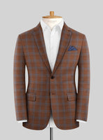 Reda Cumin Brown Checks Wool Suit - StudioSuits