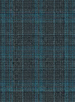 Reda Cyan Green Checks Wool Jacket - StudioSuits