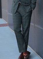 Reda Cyan Green Checks Wool Suit - StudioSuits