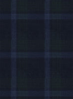 Reda Dark Blue Checks Wool Jacket - StudioSuits