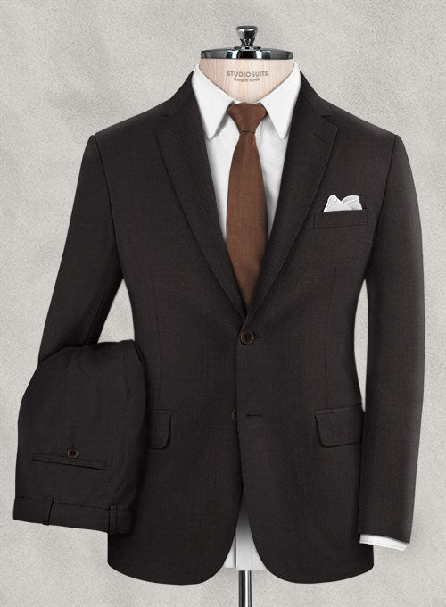 Reda Dark Raisin Wool Suit - StudioSuits