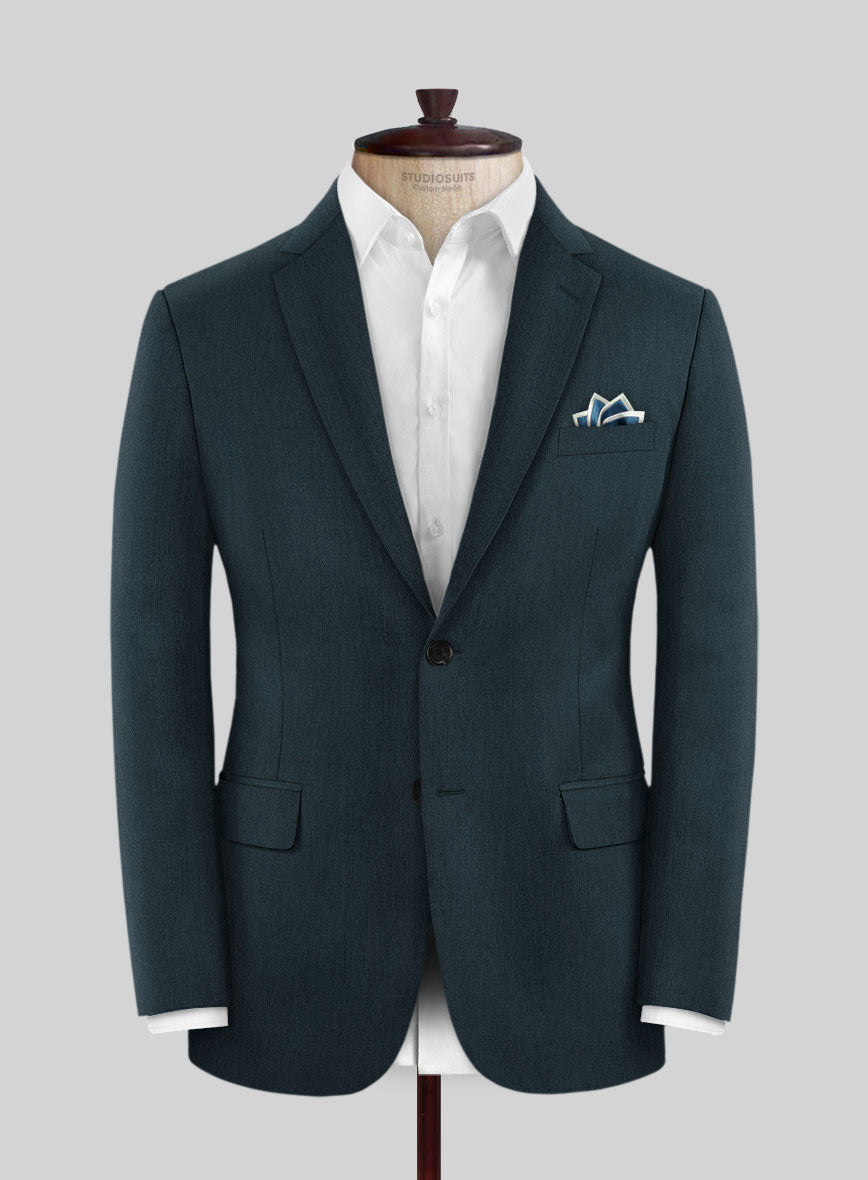 Reda Dark Teal Blue Wool Suit - StudioSuits