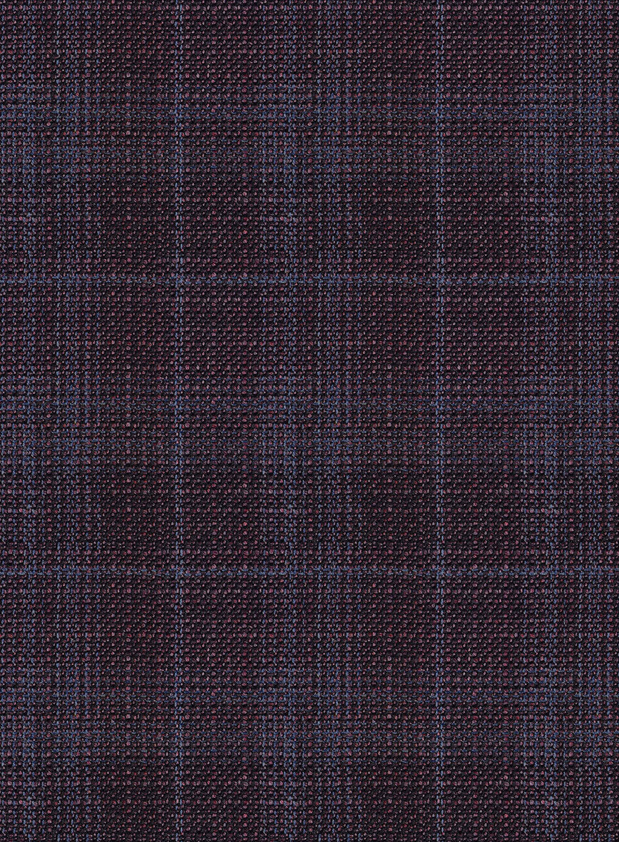 Reda Delgue Purple Checks Wool Suit - StudioSuits