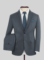 Reda Denim Blue Wool Suit - StudioSuits