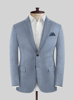 Reda Denim Light Blue Wool Jacket - StudioSuits