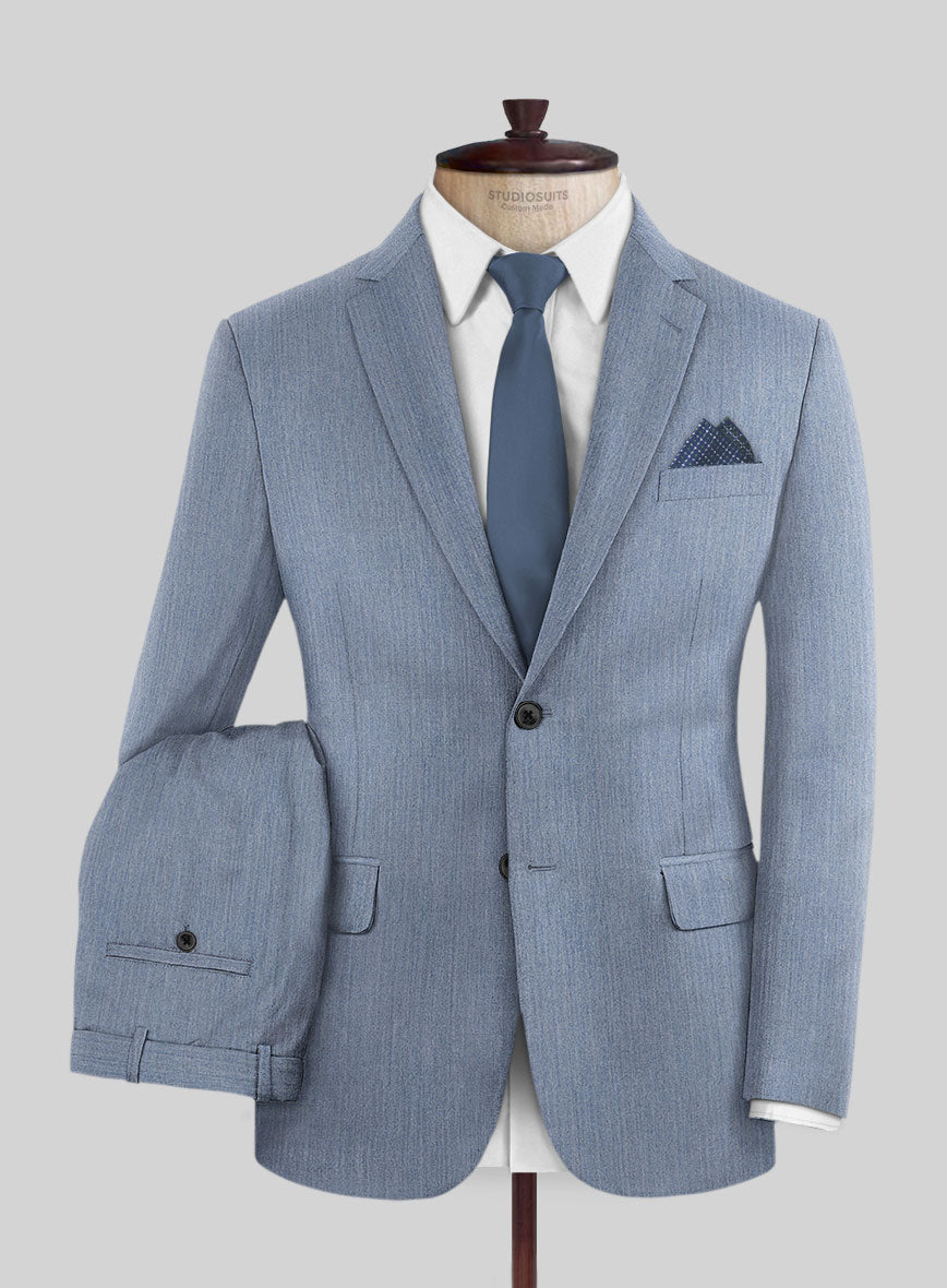 Reda Denim Light Blue Wool Suit - StudioSuits