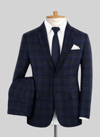 Reda Diesel Blue Checks Wool Suit - StudioSuits