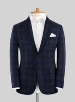 Reda Diesel Blue Checks Wool Suit - StudioSuits