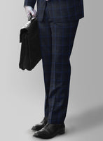 Reda Diesel Blue Checks Wool Suit - StudioSuits