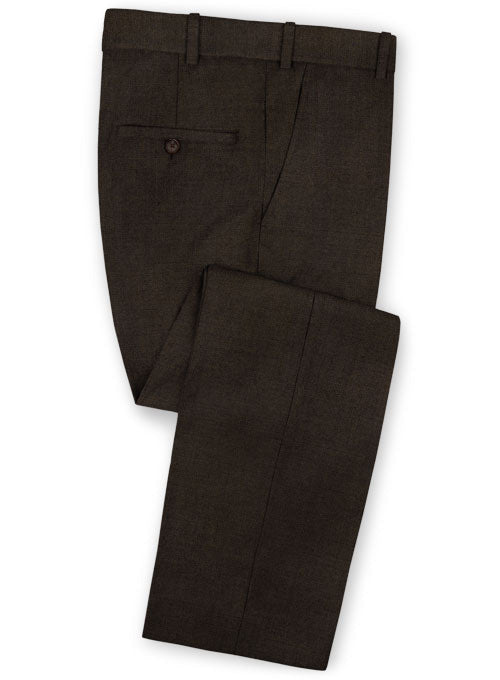 Reda Dark Brown Pure Wool Pants - StudioSuits