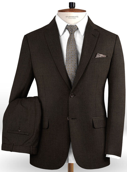 Reda Dark Brown Pure Wool Suit - StudioSuits