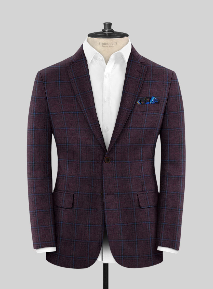 Reda Elupi Checks Wool Jacket - StudioSuits