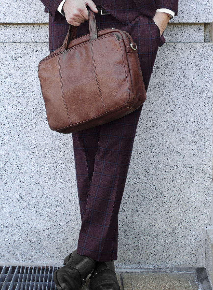 Reda Elupi Checks Wool Pants - StudioSuits